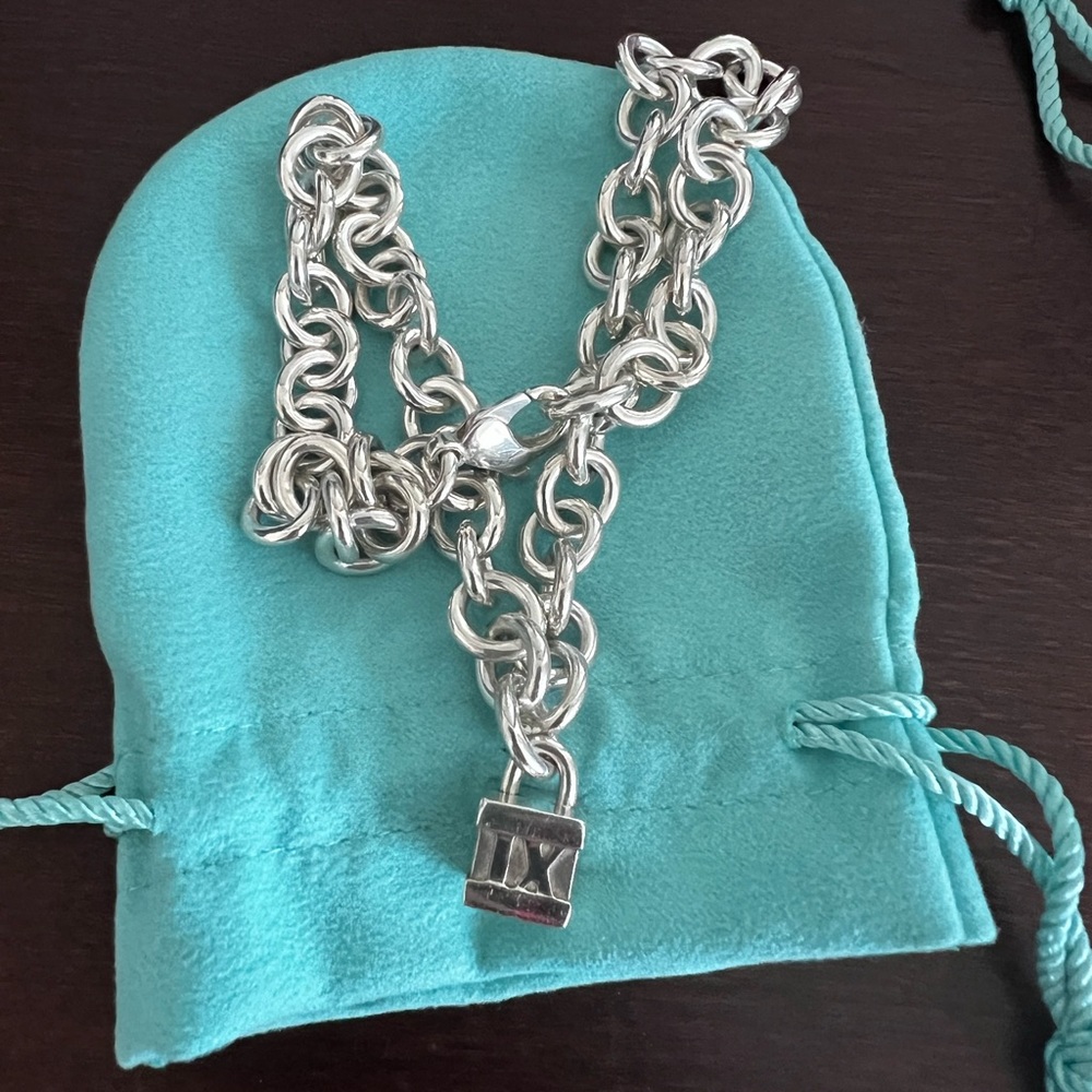 Tiffany & Co. Atlas padlock pendant Necklace